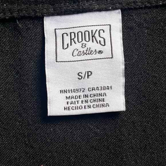 Crooks & Castles - Felted Baseball Button Up - Size Men’s SM - Picture 3 of 8